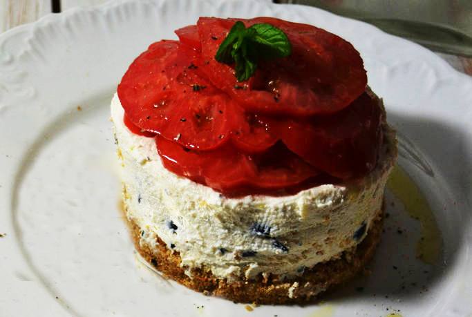 Cheese Cake Salata Con Pomodoro Di Pachino Igp